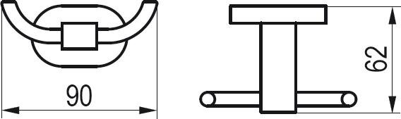 Крючок Ravak CHROME, Хром (X07P186)