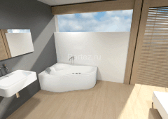 Ванна акриловая Santek Ибица 150х100, правая, белая