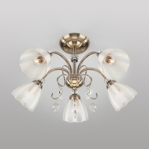 Потолочная люстра Eurosvet 30155/5 античная бронза