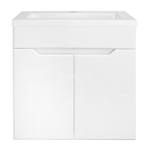 Комплект тумба Loranto Палермо 50 495х345х500 подвесная, два распашных фасада, с раковиной Фрея 50,