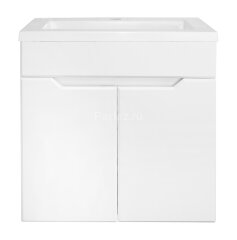 Комплект тумба Loranto Палермо 50 495х345х500 подвесная, два распашных фасада, с раковиной Фрея 50, 