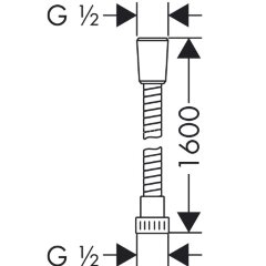 Hansgrohe 28276000 Шланг Isiflex 1,60 м, 1/2