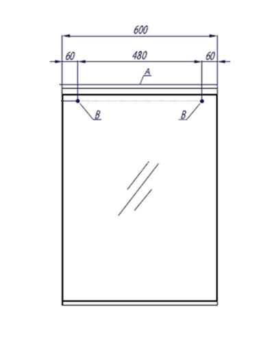 Зеркало AQUATON Рене 60 с подсветкой, с полочкой, белый (1A222302NR010)