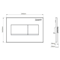 Кнопка смыва Loranto KARE механическая, двойная, хром глянцевый