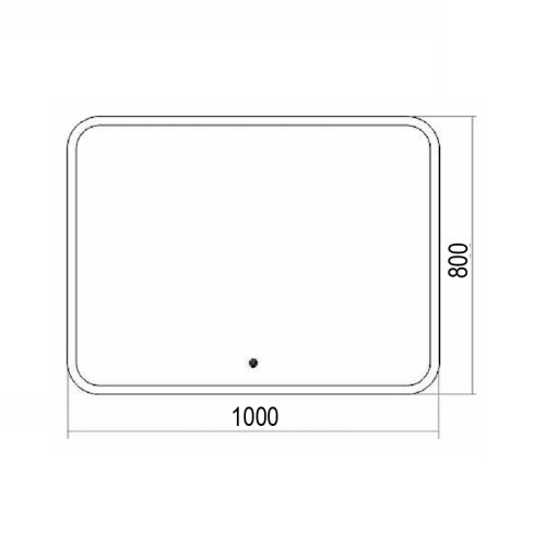 Зеркало AZARIO Стив New 1000х800 c подсветкой и диммером, bluetooth, двойной подогрев, часы, сенс вы