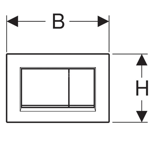 Кнопка смыва Geberit Sigma 30, двойной смыв, черный