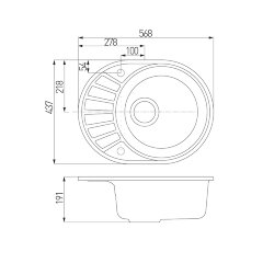 Кухонная мойка AQUATON Чезана, жемчуг (1A711232CS240)