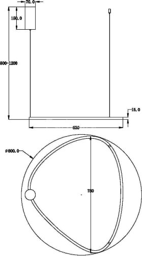 Подвесной светильник Maytoni MOD072PL-L36B3K