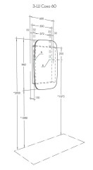 Зеркало-шкаф AQUATON Сохо 60 левая, графит (1A258302AJA0L)