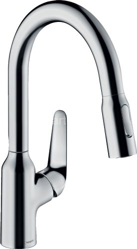 71801000 Focus M42 Кухонный смеситель однорычажный, 180, с вытяжным душем, 2jet, хром