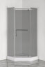 Душевое ограждение LORANTO 90х90х200 с низким поддоном 13см, серое закаленное стекло 6 мм, профиль сатин (CS-816S B 90 (GRAY))