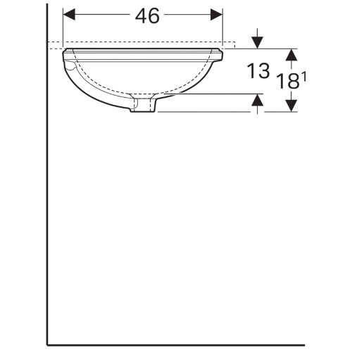 Раковина Geberit VariForm 50х40 см, белая (500.752.01.2)