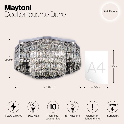 Потолочная люстра Maytoni DIA005CL-10CH