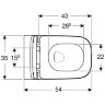 Унитаз подвесной Geberit Smyle Square Rimfree безободковый, с сиденьем микролифт (500.683.00.2)
