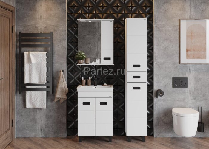 Тумба Onika Балтика-Квадро Black 60.11 белая (106139)