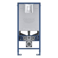 Комплект GROHE Rapid SLX 3 в 1 для подвесного унитаза: инсталляция, крепление к стене и панель смыва