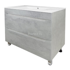 Комплект тумба Loranto Florena 80 810х470х810 напольная, с раковиной Azario Leon, светлый бетон (CS0