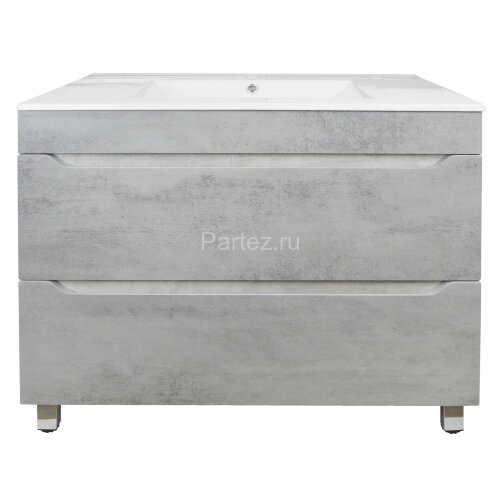 Комплект тумба Loranto Florena 80 810х470х810 напольная, с раковиной Azario Leon, светлый бетон (CS0