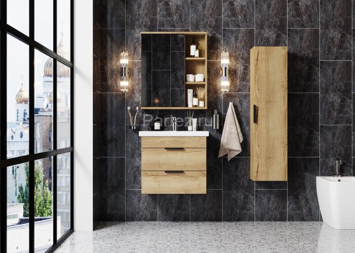 Зеркало-шкаф Onika Легран 60.00 Универсальный, Дуб галифакс (206071)