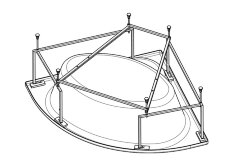 Каркас для ванны Santek КАРИБЫ 140х140 (1.WH11.2.430)