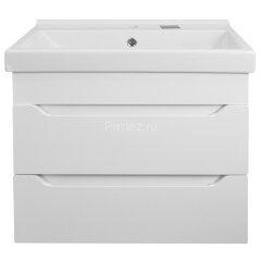Комплект тумба Loranto подвесная Аврора 60 600х400х560 с раковиной Fest 60 белая (CS00085751)